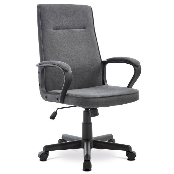 Kancelárska stolička, hojdací mechanizmus, šedá látka, KA-L608 GREY2