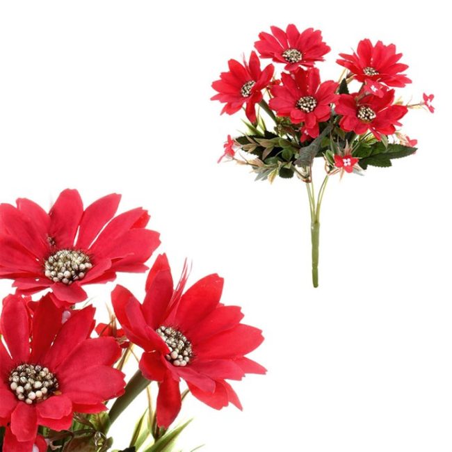 Kapská margaréta - umelá kytica, červená