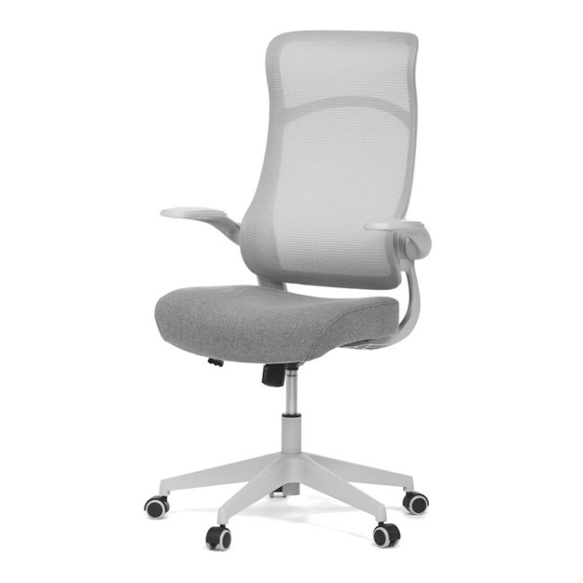 Kancelárska stolička, hojdací mechanizmus, šedá sieťovina, KA-A182 GREY