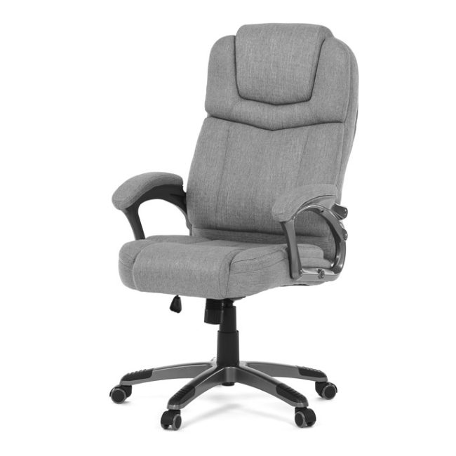 Kancelárske kreslo, hojdací mechanizmus, sivá látka, KA-C715 GREY2