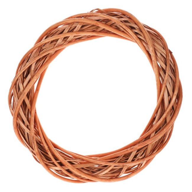 Veniec prútený - pr. 35 cm, medová farba