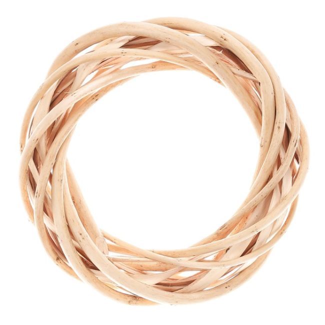Veniec prútený - pr. 15 cm, prírodná farba