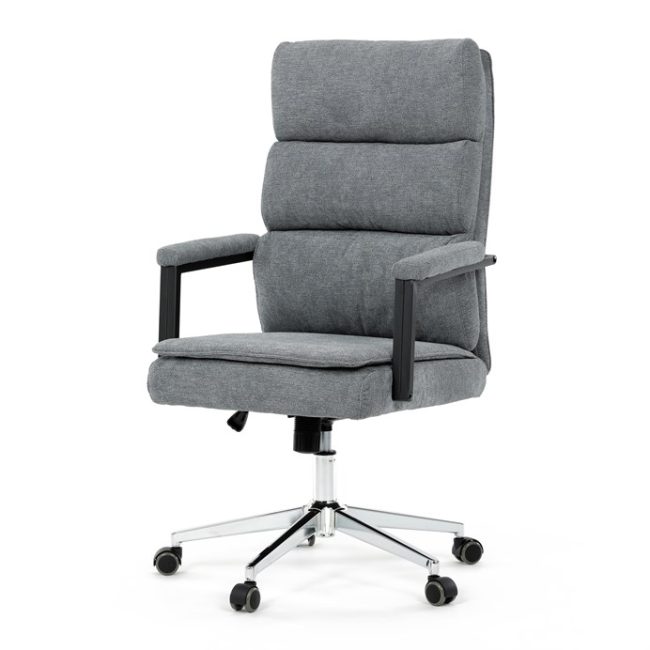 Kancelárske kreslo, hojdací mechanizmus, šedá látka, KA-D8204 GREY2