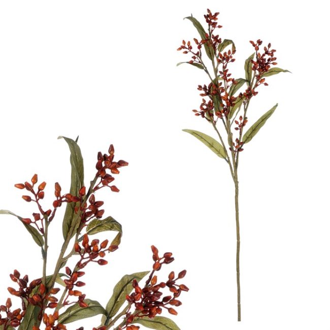 Eukalyptus - umelá vetvička, farba oranžová