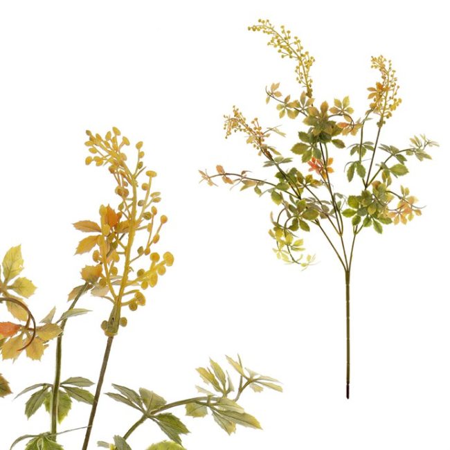 Zeleň - umelá vetva, farba oranžovo-zelená