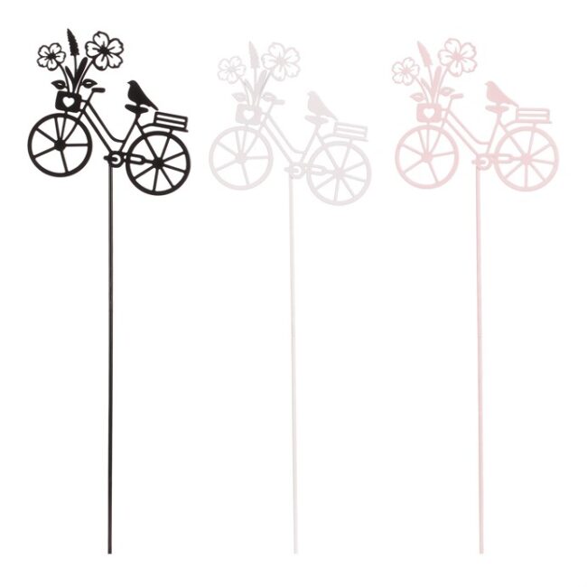 Bicykel na zápichu - kov, veľ. S, mix 3 farieb, cena za 1 ks