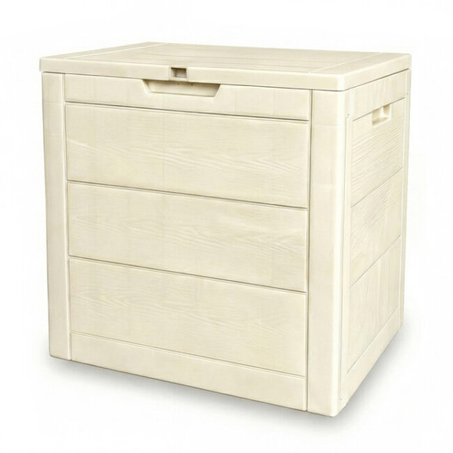 Záhradný úložný box 56x43x53cm, plast, béžová, AZB-G2035 CRM