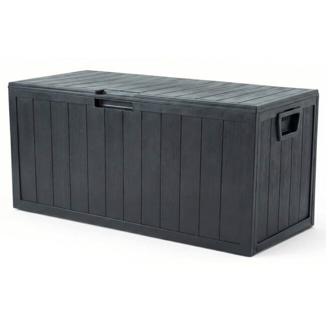 Záhradný úložný box 112x49x54cm, plast, šedá, AZB-G2075 GREY