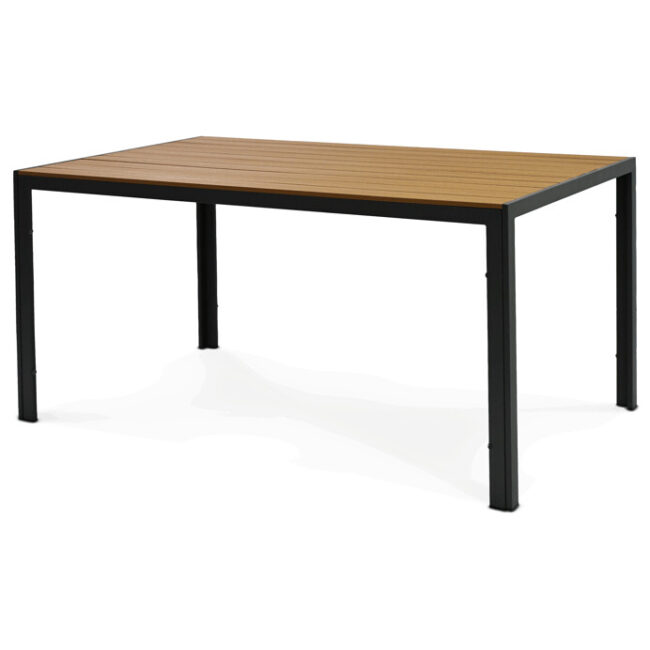 Záhradný stôl 150x90cm, kov, polywood, šedá, AZT-L1303 GREY