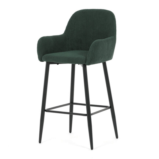 Barová stolička, zelená, látka,AUB-V4009 GRN6