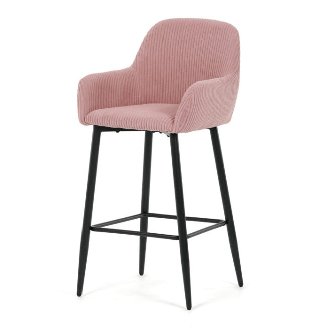 Barová stolička, ružová, látka,AUB-V4009 PINK6