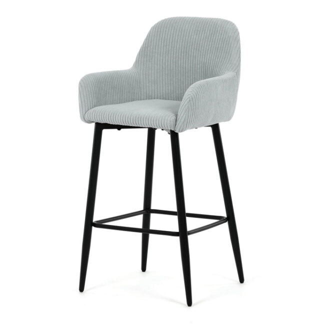 Barová stolička, modrá, látka,AUB-V4009 BLUE6