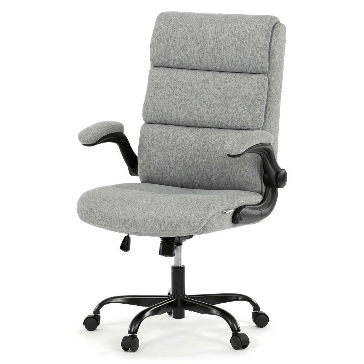 Kancelárske kreslo, hojdací mechanizmus, sivá látka, KA-K3104 GREY